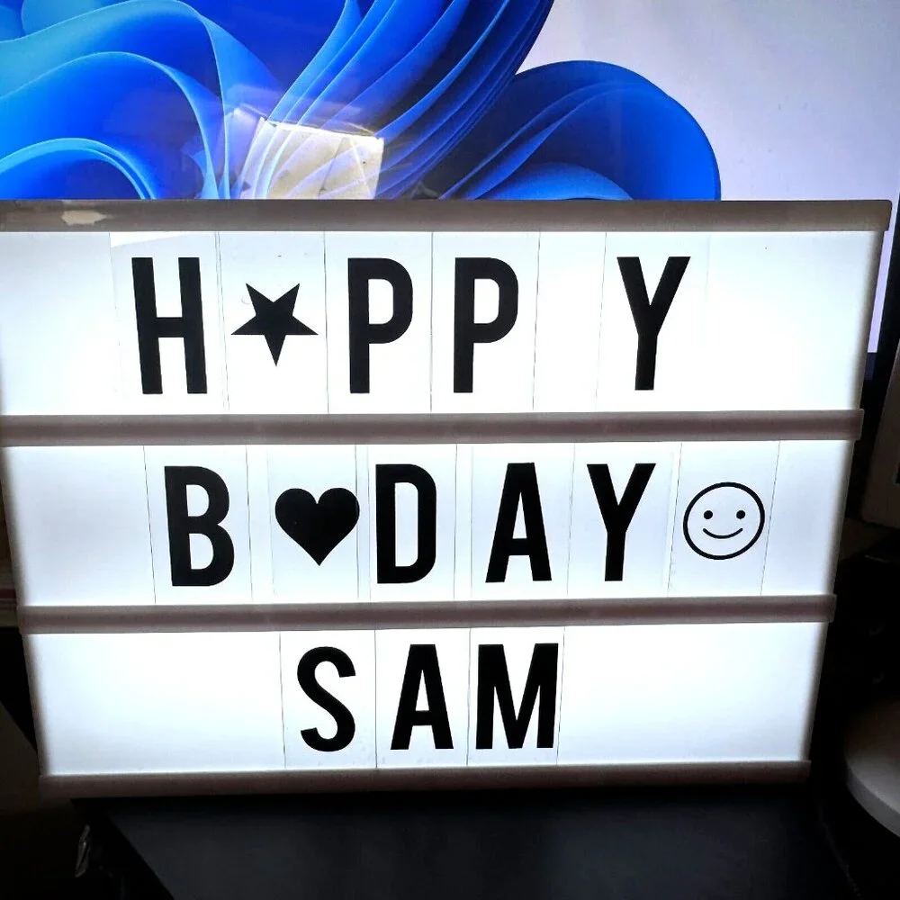 Cinema Light Box Message Board with Letters, A4 12